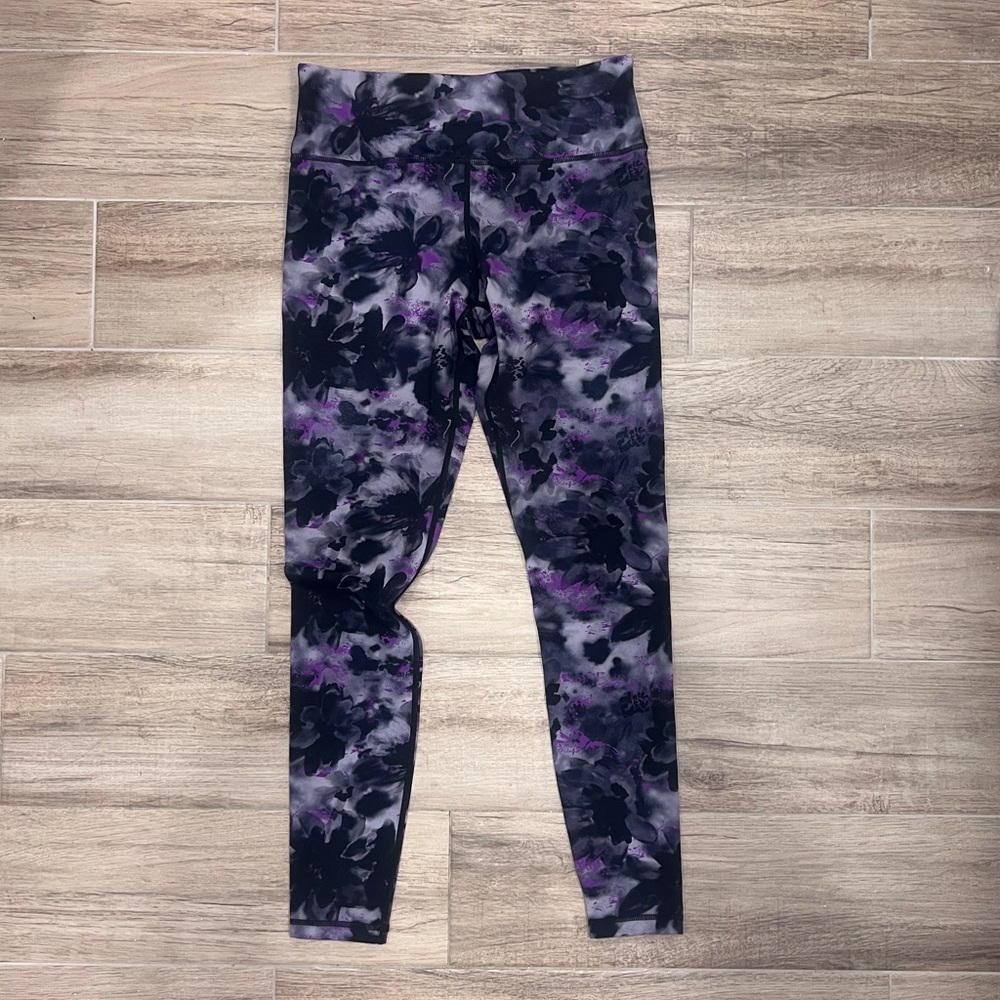 ZYIA Active Soft And Snug High Rise Leggings Floral Watercolour